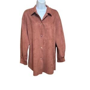 Republic Truth Faux Suede Leather Jacket. 1X